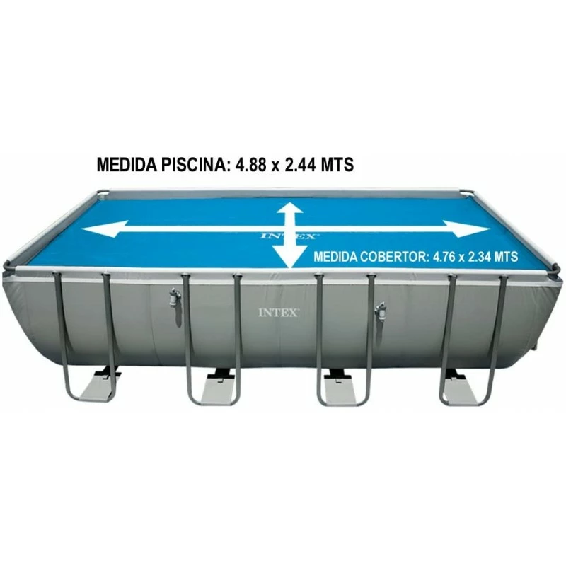 Telo Di Copertura Termica Per Piscina Fuori Terra Rettangolare Intex 488x244 Cm 5 Telo Di Copertura Termica Per Piscina Fuori Terra Rettangolare Intex 488x244 Cm - immagine 3