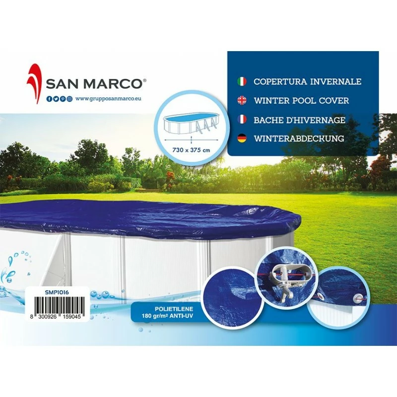 San Marco Copertura Invernale Per Piscina Fuori Terra GRE 7,30x3,75 3 San Marco Copertura Invernale Per Piscina Fuori Terra GRE 7,30x3,75