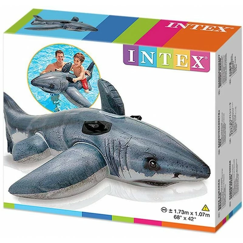 Gioco Gonfiabile Intex White Shark Ride-On 5 Gioco Gonfiabile Intex White Shark Ride-On - immagine 3