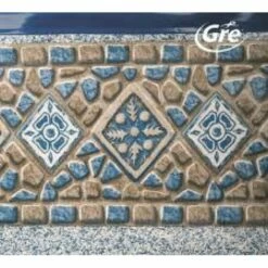 Liner Per Piscine Gre Mosaico Ovale 810x470x132 Cm