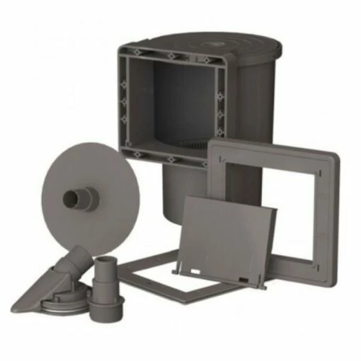 Skimmer Piscina Gre Grigio Con Innesti -Vendite Piscine Interrate skimmer gre ar100 grigio 800x800 1